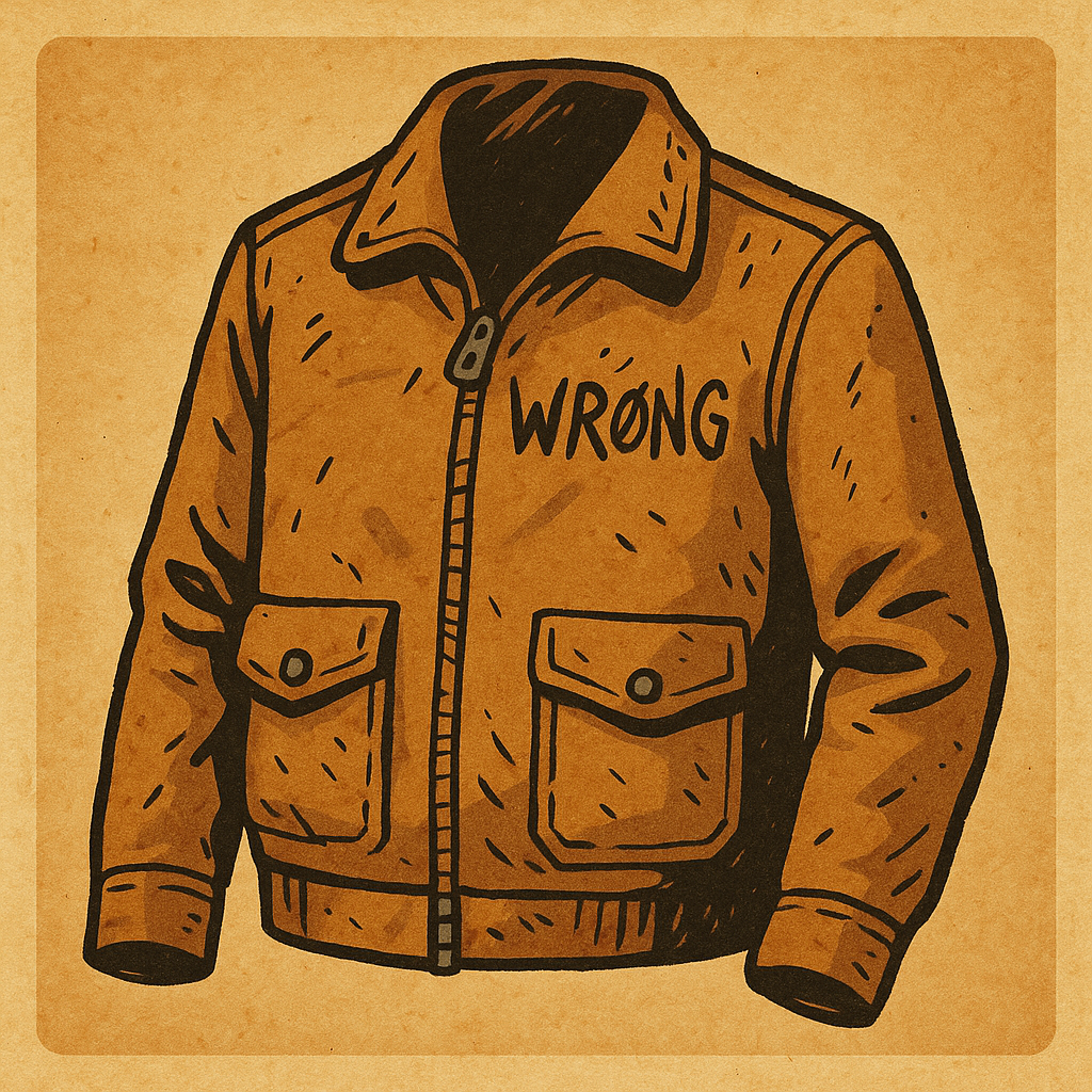 Tan Leather Jacket of Wrong
